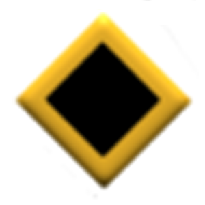 SFMC Rank Pin, Enlisted, Diamond, Black